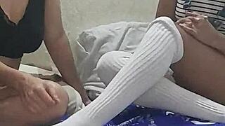 colombian pornstars lagorditasquirting and ceresexo squirt in lesbian trio