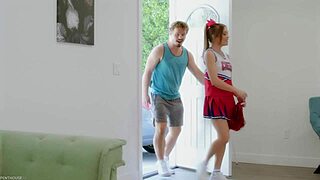 oh cute cheerleader katie kush sucks cock then rides pussy hard