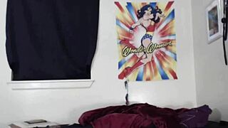 goddess rips nerdy latina's jeans in punishing card game striptease