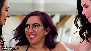 cassidy klein and her bffs get wild with scissoring and pussy licking in threeway fun