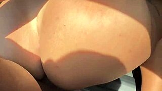 Japanese beauty bares huge ass on road for stranger BBC pounding