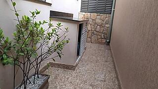 Brazilian Housewife Teases Gas Delivery Guy Into Sucking Cock Cum Swallow