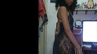 Brazilian Wife Teases Juicy Tits In Tight Black Shirt