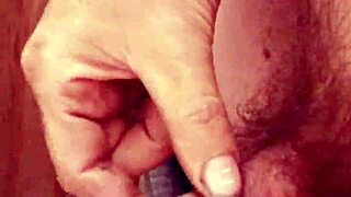 hey, check out this quick foreskin handjob play