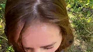 Petite Romanian Nadia Noja Teases POV Hiking Trail Blowjob Dare?