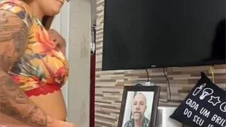 I'm cleaning house flashing my dripping wet pussy everywhere