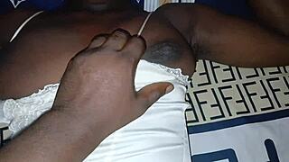 She slept over turning the night into intimate amateur fun