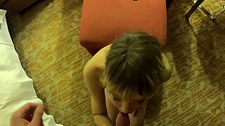 Hey, watch this pov as hot cougar milf sucks my huge cock till facial cumshot in hotel room