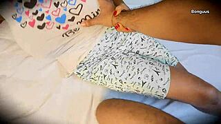 big tits beauty alone tempts intruder with squirting tight pussy voyeur tease