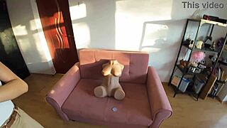 threesome tease with pretty real doll lookalike in pov