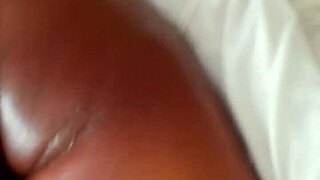 Big booty ebony wife oiled up for deep sensual massage play