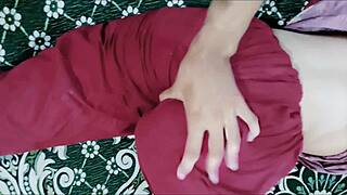 naughty indian college amateur gets hardcore fucked rough by boyfriend in bedroom with small tits shaking