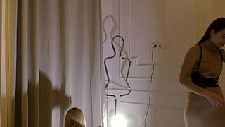 Skinny Slut Strips No Panties for Hot Lesbian Girlfriend Casting Tease