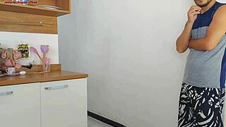 while my husband showered, i sneaked risky sex with his buddy, moaning through every thrust