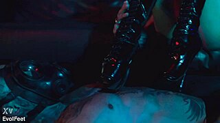 Goddess Nick Teases Foot Lover with Wet Pussy Toes Sucking and Vibrator Domination in Heels