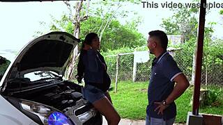 sexy latina milf trades car fix for deep pounding by tommy miller