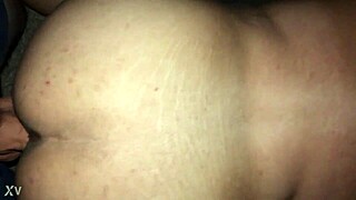 hey check out my wife taking that dildo deep doggystyle bent over