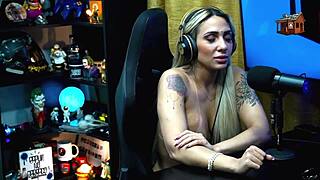 ruan asked bruna lambertini for a kiss she sat naked on his lap cock rose hard