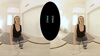 POV: SEXY BLONDE KAY CARTER BENDS OVER TO TEST YOUR SWING WITH WILD RIDES