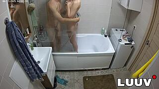 Luuv Esteban And Foxy Shower Nude, Natural Tits Dripping Wet