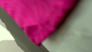 perverted stud rubs dirty cock on intimate zone begging for rough fuck