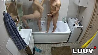 Luuv Esteban And Foxy Shower Nude, Natural Tits Dripping Wet