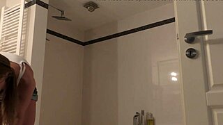 Skinny Teen Caught In Steamy Bathroom Voyeur