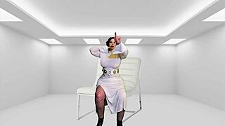 Granny Princess Leia Fingers to Dark Side Orgasm and Cum