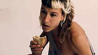 i savor snacks while riding reverse cowgirl in my quirky food fetish play