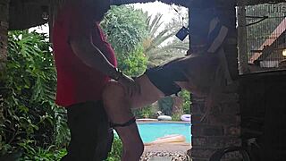 hot 18yo blonde pussy slammed hard in stormy outdoor creampie