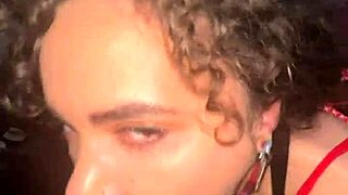 curly-haired nympho slurps cock sloppy before wet facial from flaxk pov