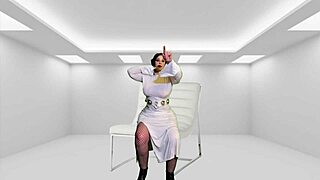 Granny Princess Leia Fingers to Dark Side Orgasm and Cum