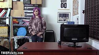 Punk Emo Thief Gets Punished By Cop's Huge Cock!