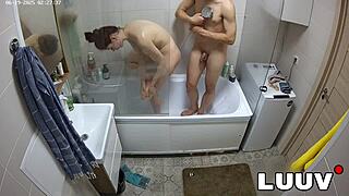 Luuv Esteban And Foxy Shower Nude, Natural Tits Dripping Wet