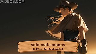 Solo male moans loudly stroking to erotic orgasm with sexy intensity