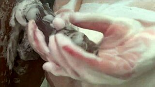 Naughty teen's tight ass wrecked by massive 12-inch cock in shower