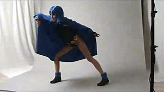 Public Teen Cosplay Raven Teases Amateurs in Outdoor Costumes