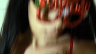 hot christmas fun with busty latina neighbor turns anal