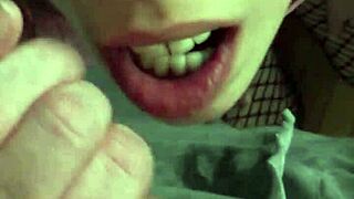 pov cuddling skinny small tits candie cross turns to submissive bdsm cock play