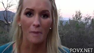 Exposed filthy shaved teen pussy begs for hardcore POV pounding!