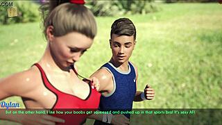 jogging milf wife with big tits ass tempts me hard