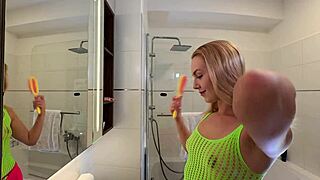 Raver Girl Strips Slutty EDM Outfit Flashing Hairy Pussy And Naked Ass