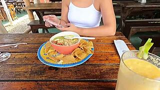 Tinder Girl Pays Meal With Tight Wet Pussy Ride!