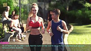 jogging milf wife with big tits ass tempts me hard