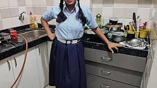 crazy desi teen gets roughly fucked by village stud outdoors