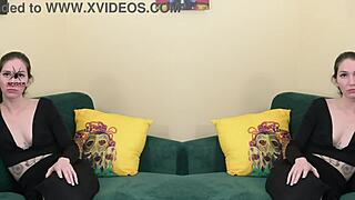 kit summers slays in deep plunging black two piece outfit