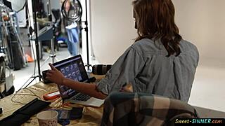 oh god i can't resist this sexy model's tight wet pussy during our erotic photoshoot