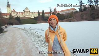 Kinky Couple Threesome Wife Swap Hot Girl Boyfriend Watches Glass Wall