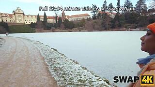 Kinky Couple Threesome Wife Swap Hot Girl Boyfriend Watches Glass Wall