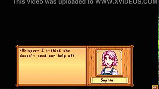 Sophia spies futanari lesbians in voyeur game event